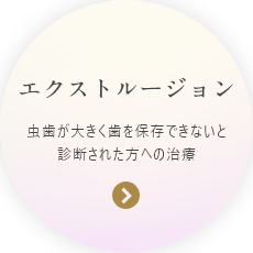 エクストルージョン 虫歯が大きく歯を保存できないと診断された方への治療